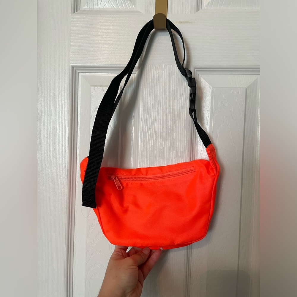 Vibrant Orange 80’s Style Waist Bag Fanny Pack - Picture 2 of 3